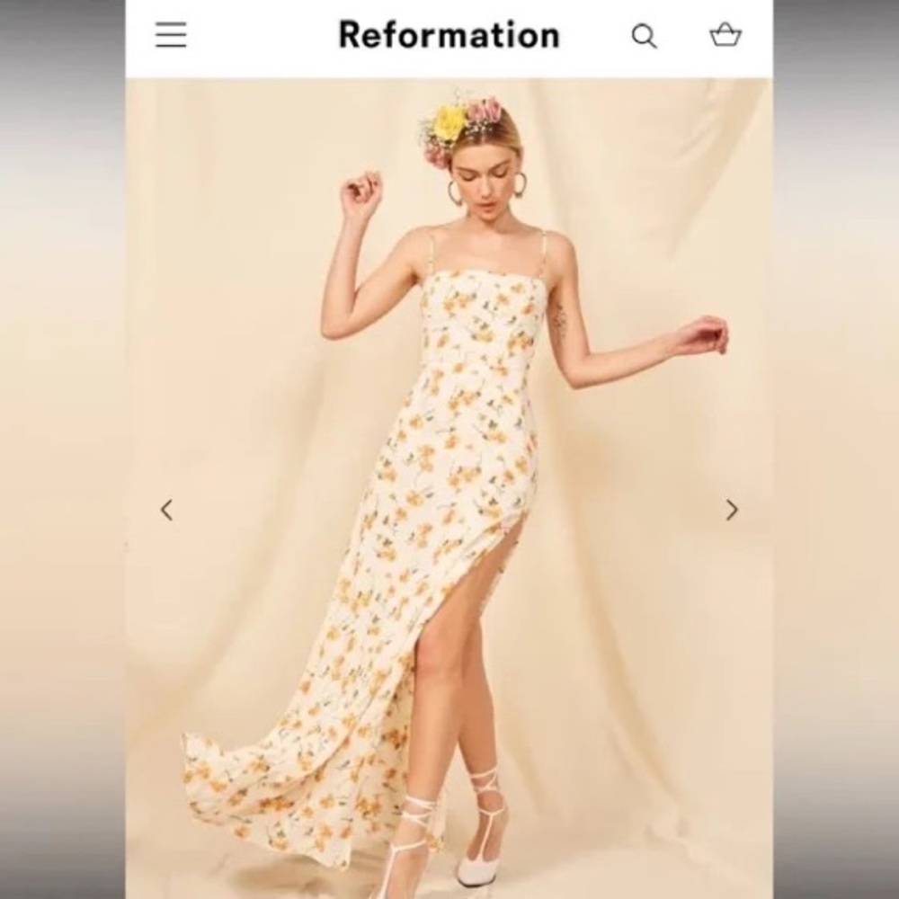 Reformation Ingrid Dress in Limonada - Size 2